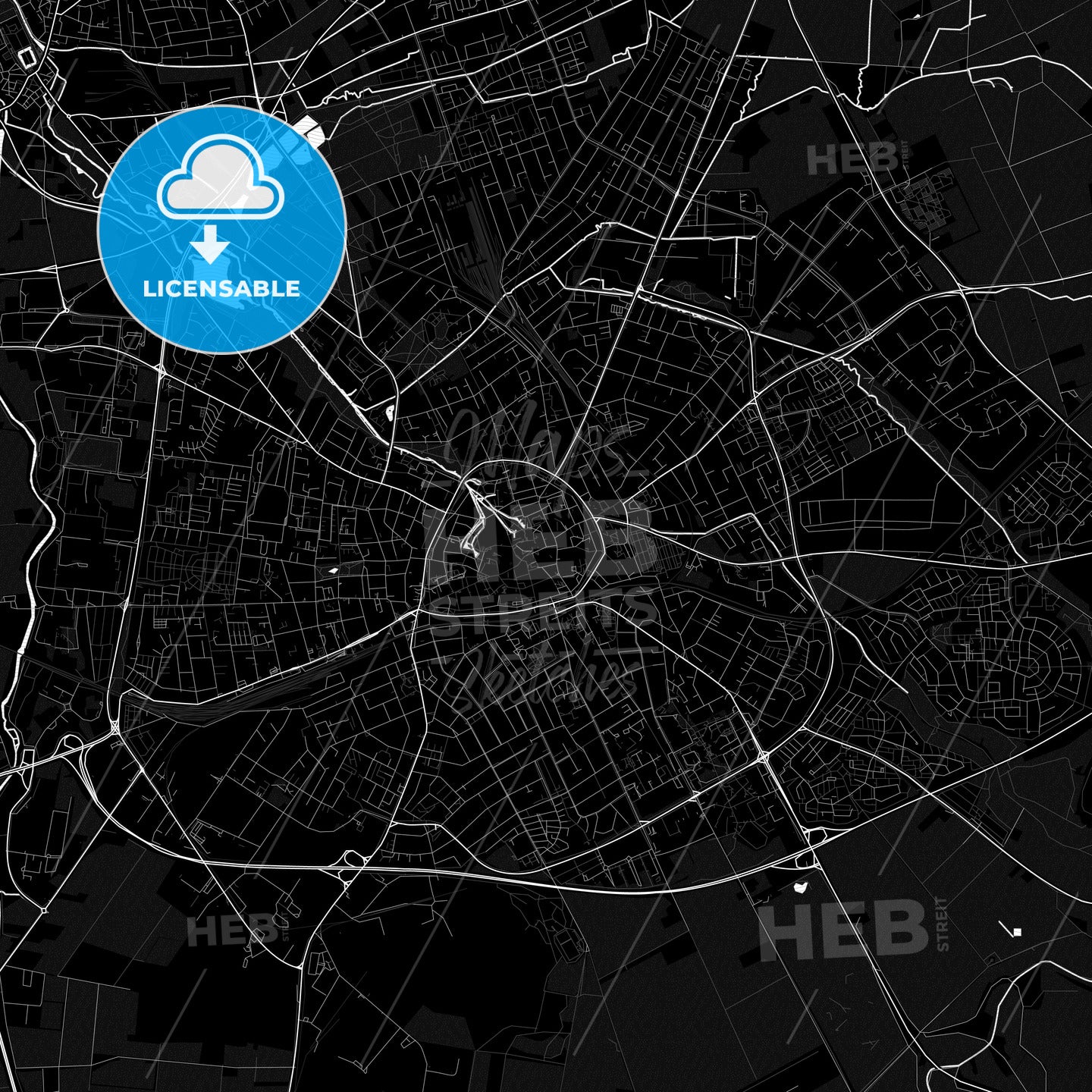 Paderborn, Germany PDF map