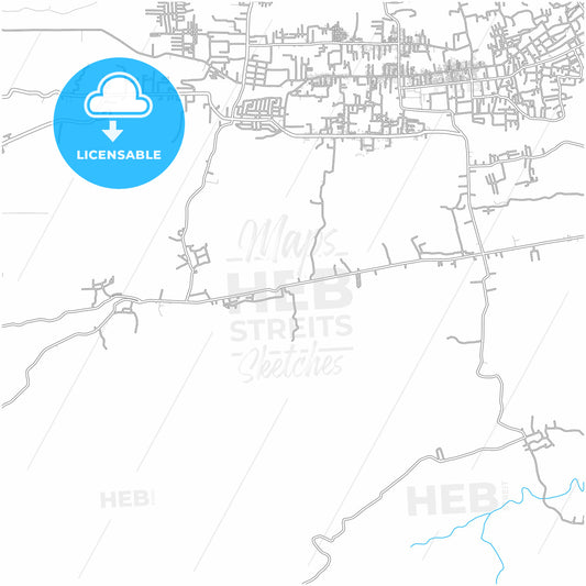 Pagar Alam, South Sumatra, Indonesia, city map with high quality roads.