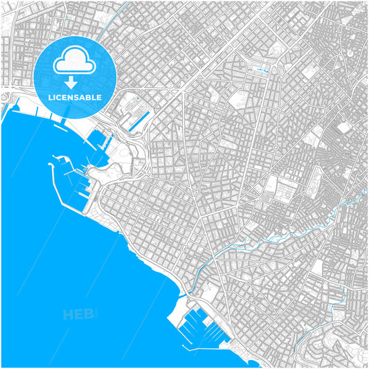 Palaio Faliro, Attica, Greece, city map with high quality roads.