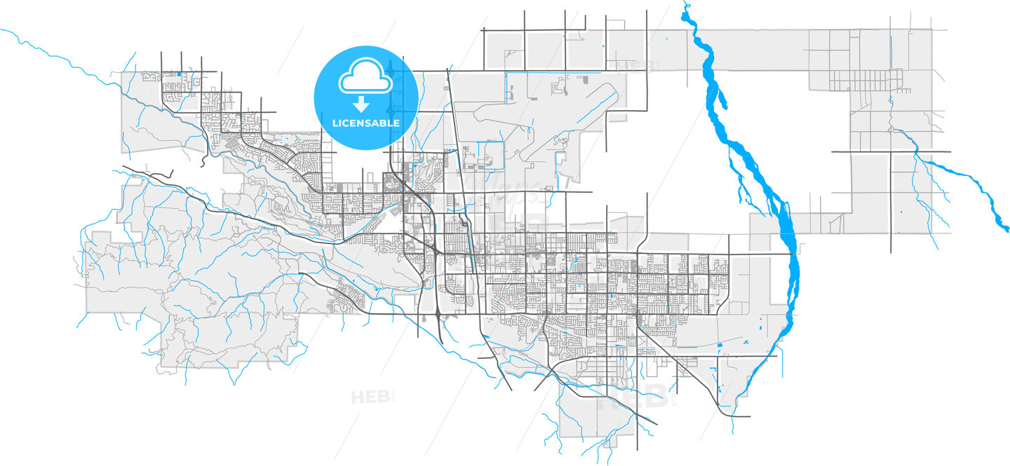 Palmdale, California, United States, high quality vector map