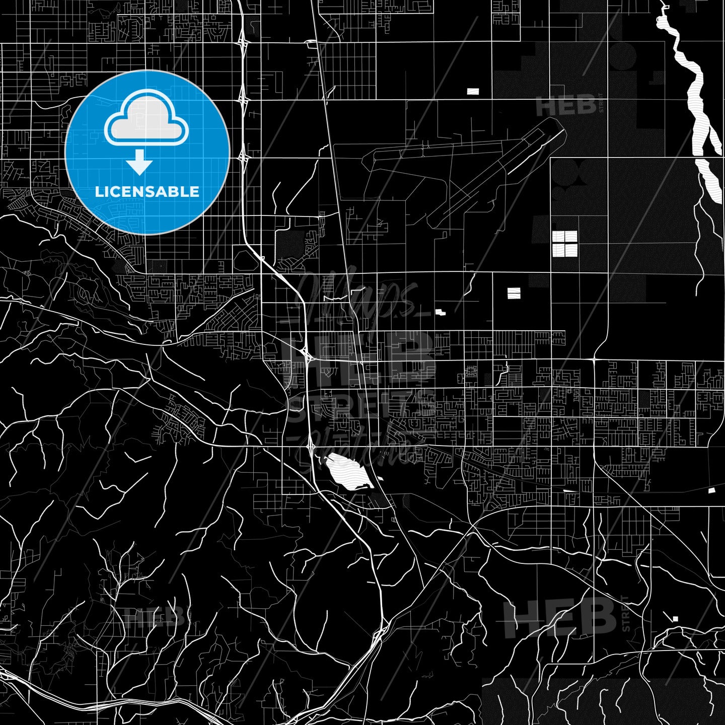 Palmdale, California, United States, PDF map