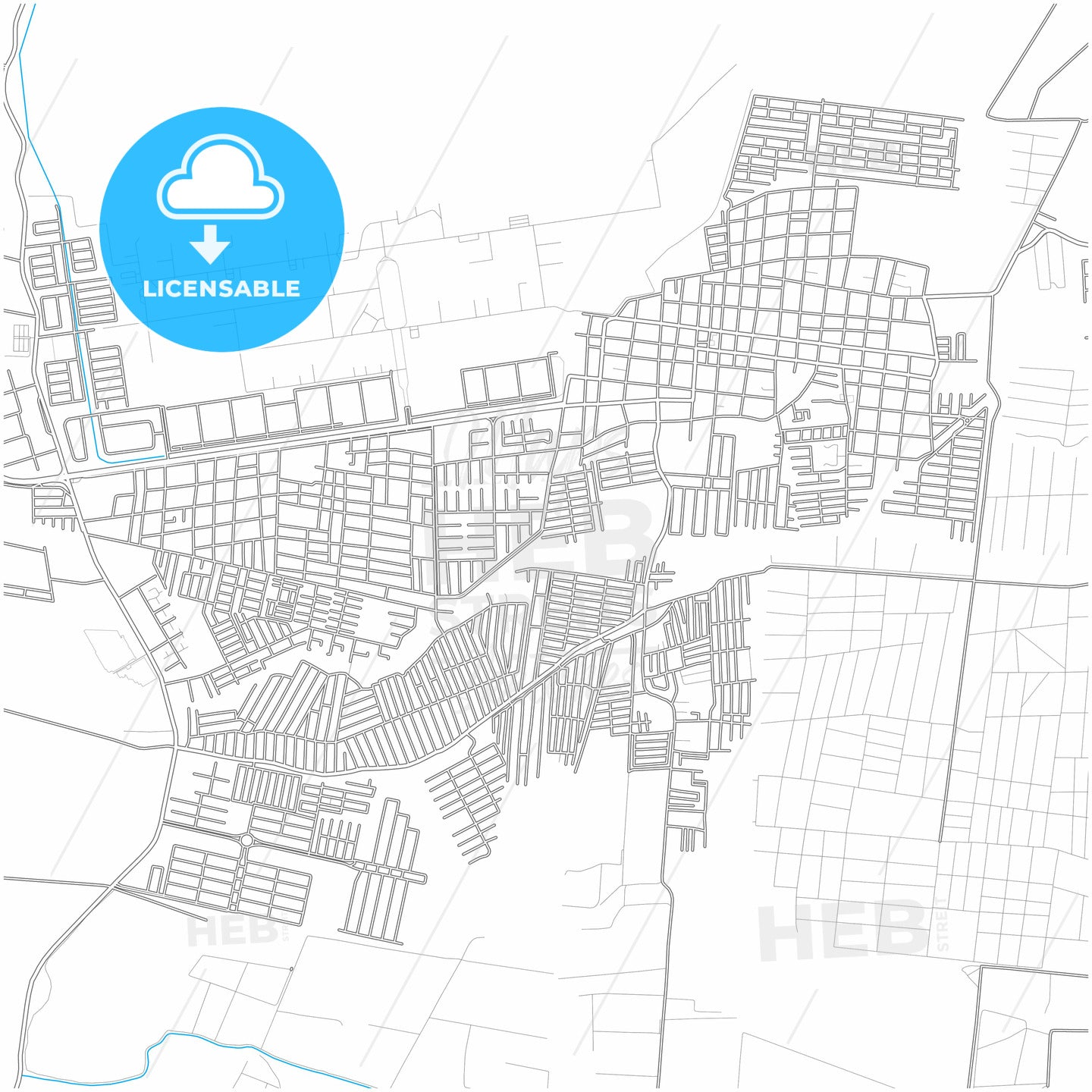 Palo Negro, Venezuela, city map with high quality roads.