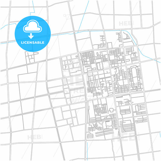 Panjin, Liaoning, China, city map with high quality roads.