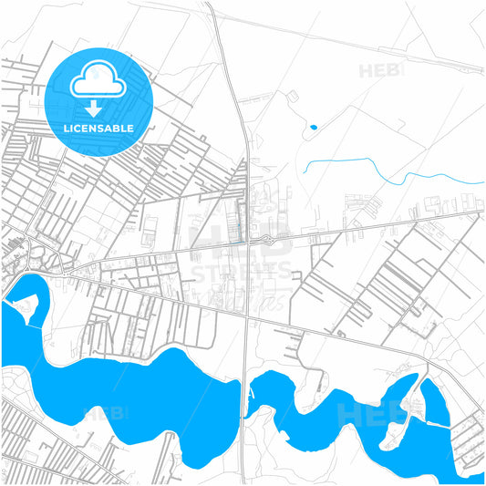 Pantelimon, Ilfov, Romania, city map with high quality roads.