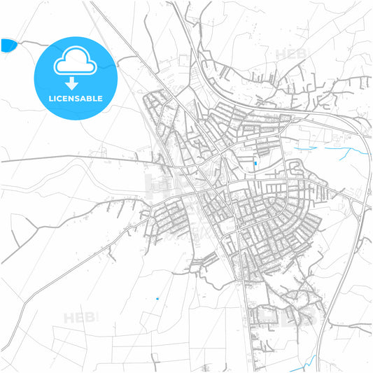 Paraćin, Pomoravlje, Serbia, city map with high quality roads.