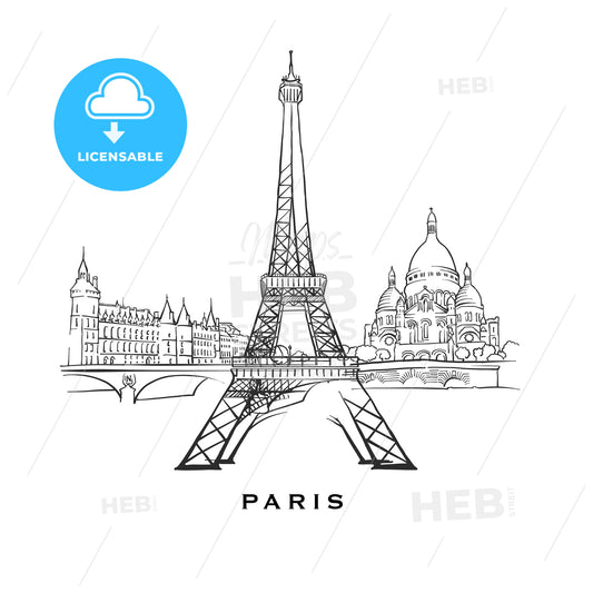 Paris France famous architecture – instant download