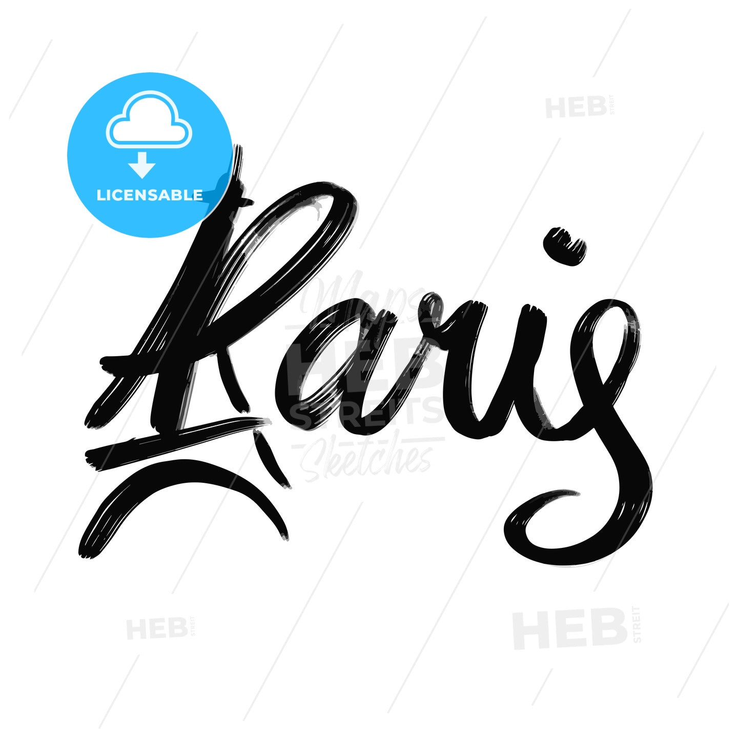Paris lettering – instant download