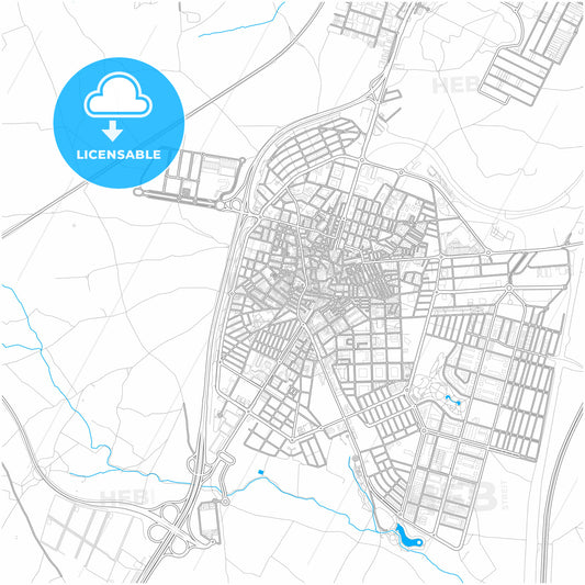 Parla, Madrid, Spain, city map with high quality roads.