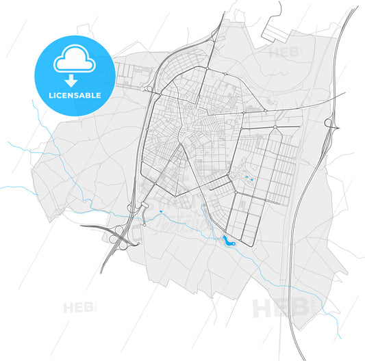 Parla, Madrid, Spain, high quality vector map