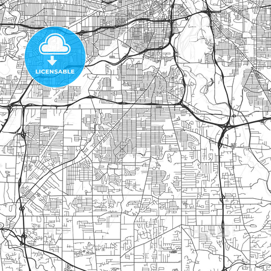 Parma, Ohio - Area Map - Light