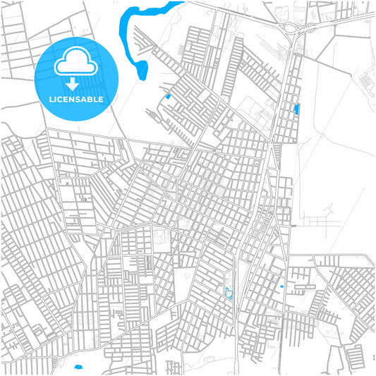 Parnamirim, Brazil, city map with high quality roads.