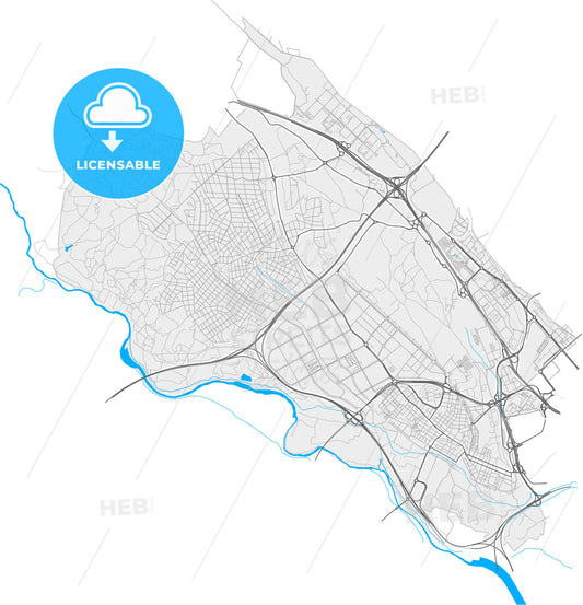 Paterna, Valencia, Spain, high quality vector map