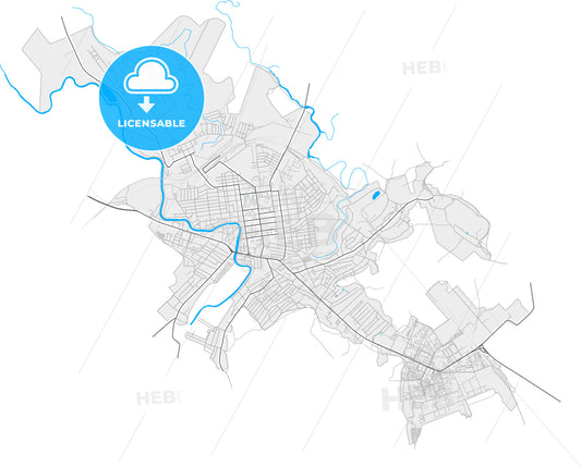 Pavlohrad, Dnipropetrovsk Oblast, Ukraine, high quality vector map