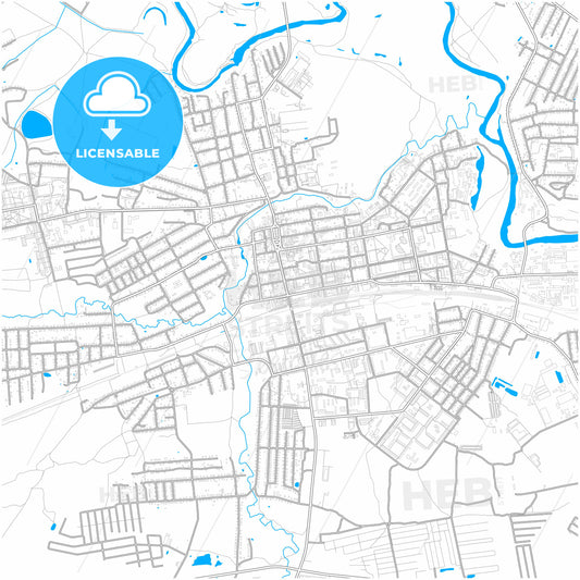 Pavlovsky Posad, Moscow Oblast, Russia, city map with high quality roads.