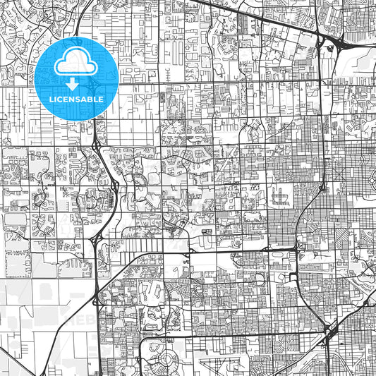 Pembroke Pines, Florida - Area Map - Light