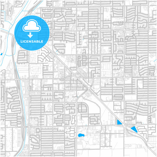 Peoria, Arizona, United States, city map with high quality roads.