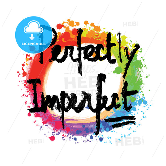 Perfectly imperfect lettering on colorful backgound – instant download