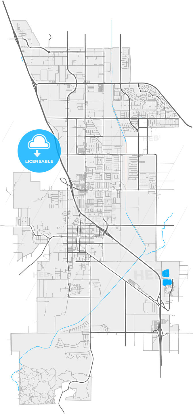 Perris, California, United States, high quality vector map