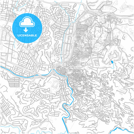 Petare, Venezuela, city map with high quality roads.