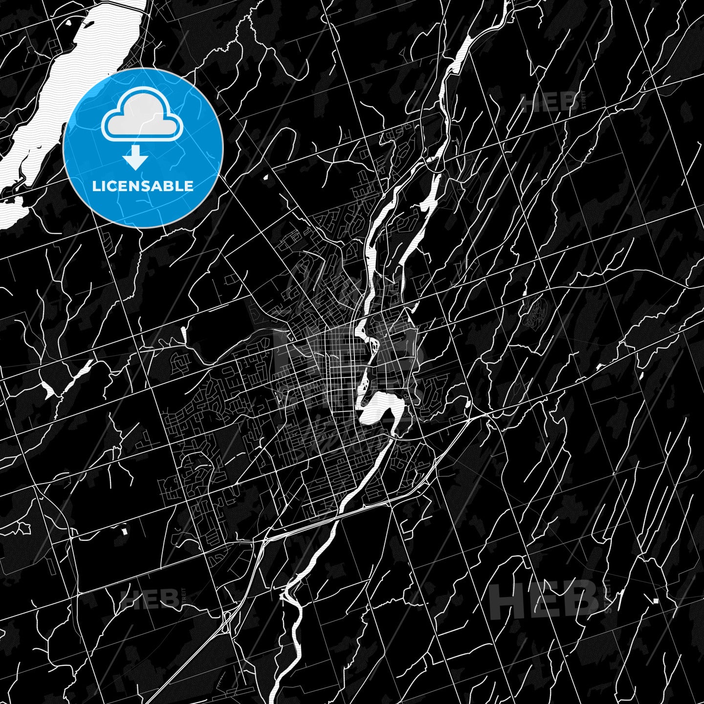 Peterborough, Canada PDF map