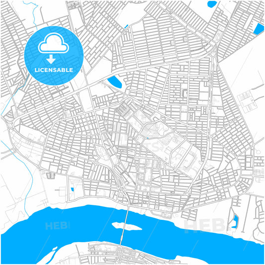 Petrolina, Brazil, city map with high quality roads.