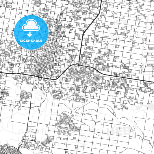 Pharr, Texas - Area Map - Light