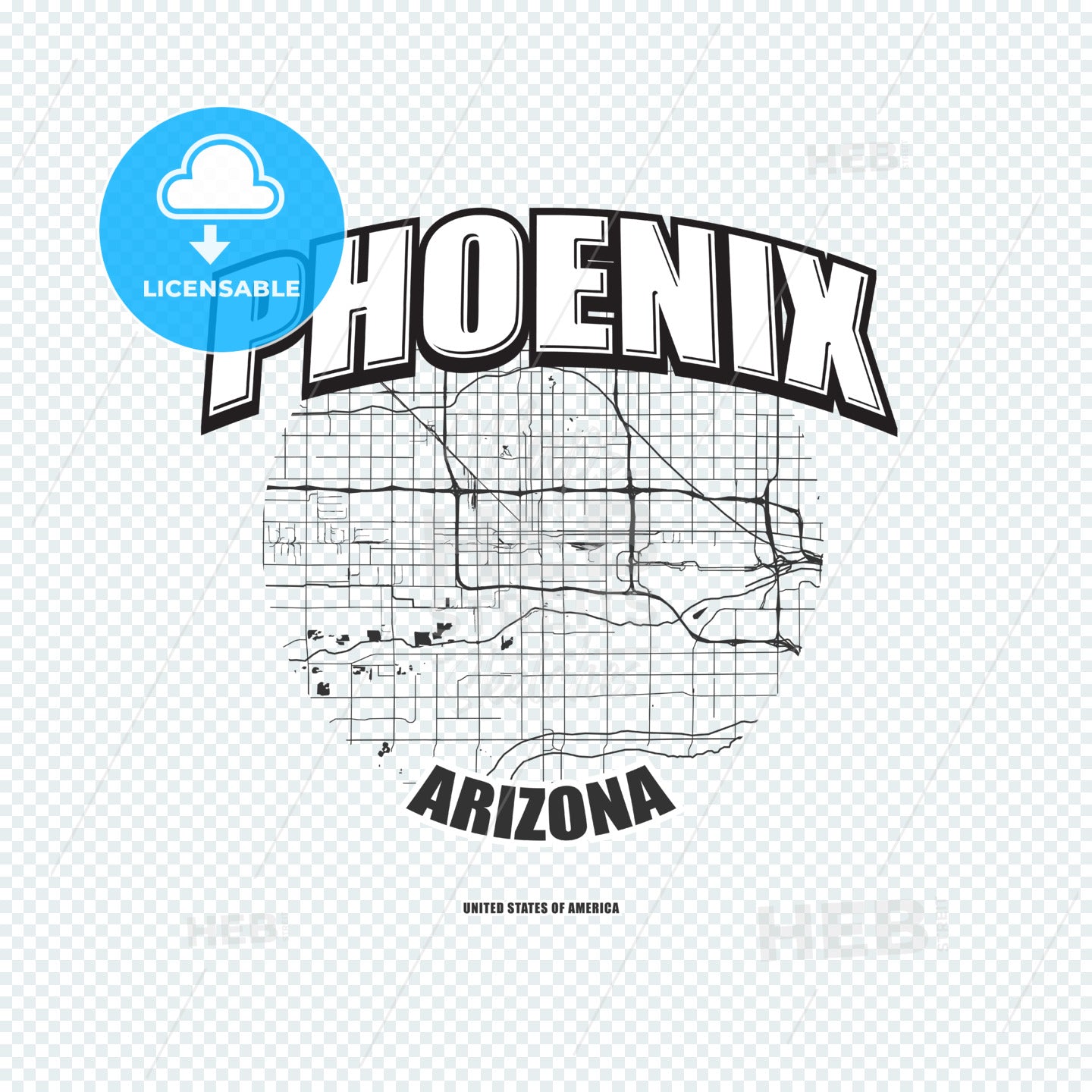 Phoenix, Arizona, logo artwork – instant download