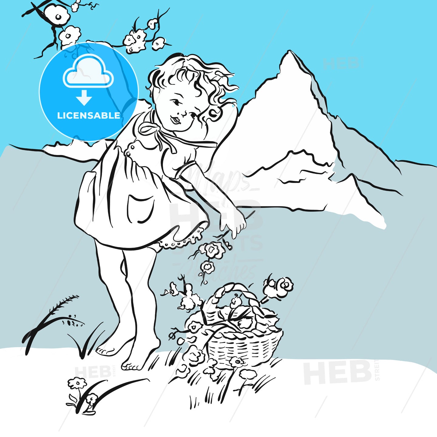 Pick flowers on the Matterhorn – instant download