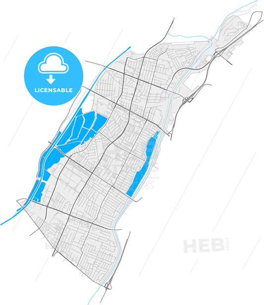 Pico Rivera, California, United States, high quality vector map