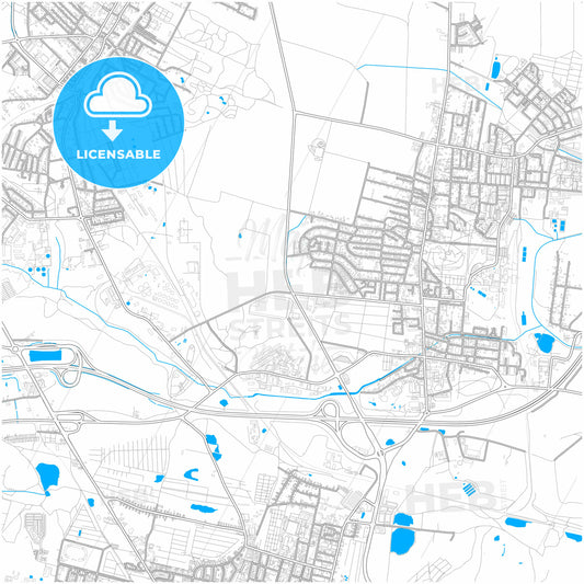 Piekary Śląskie, Silesian, Poland, city map with high quality roads.