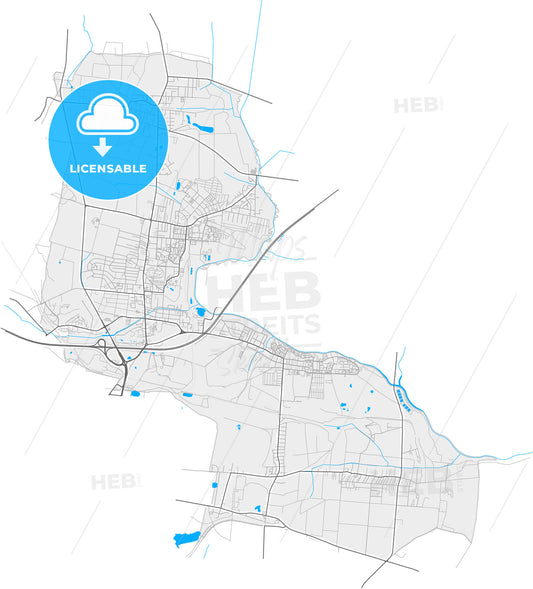 Piekary Śląskie, Silesian, Poland, high quality vector map