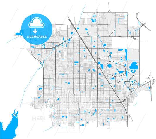 Pinellas Park, Florida, United States, high quality vector map