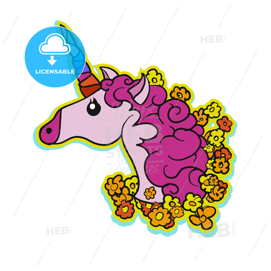 Pink Cute Unicorn Patch Design – instant download