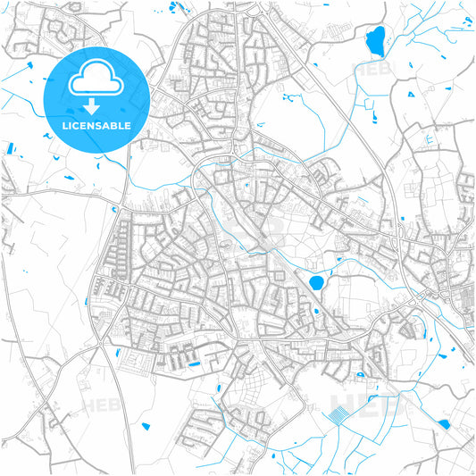 Pinneberg, Schleswig-Holstein, Germany, city map with high quality roads.