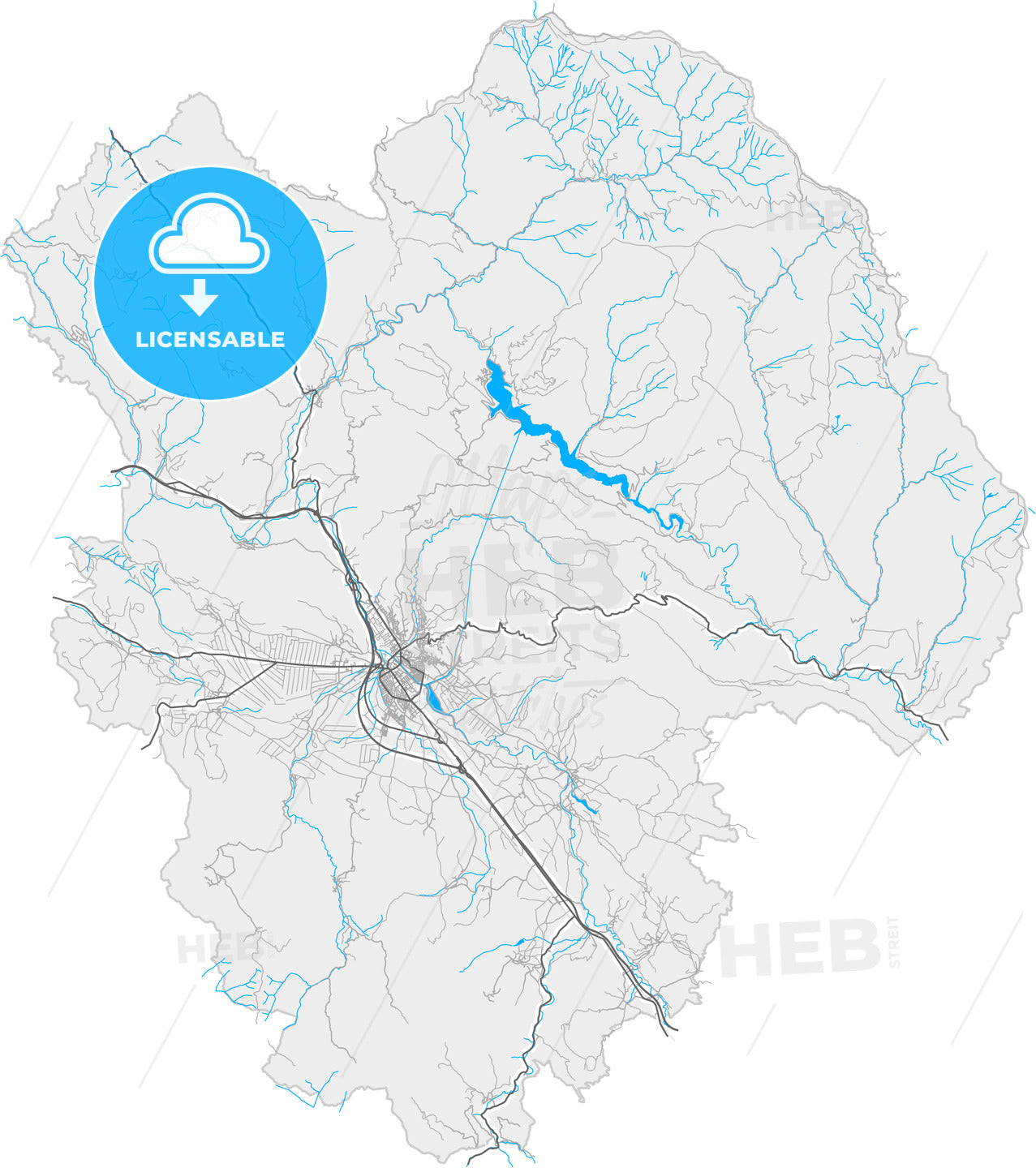 Pirot, Pirot, Serbia, high quality vector map