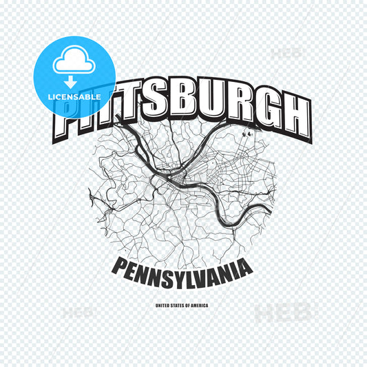 Pittsburgh, Pennsylvania, logo artwork – instant download