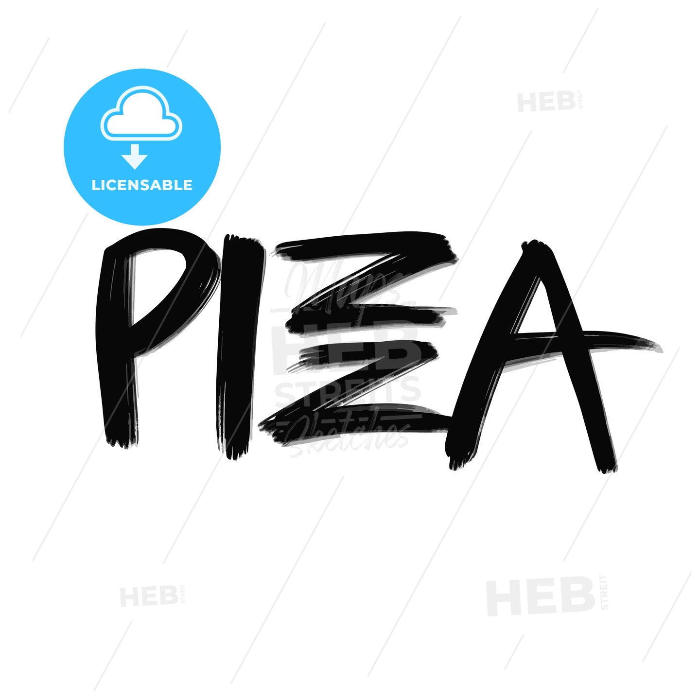 Pizza lettering – instant download