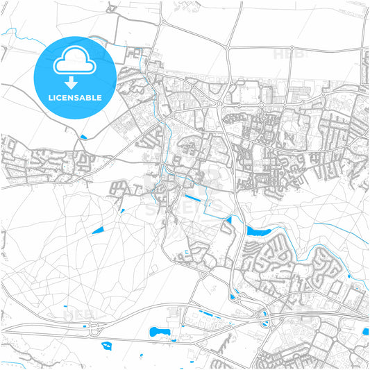 Plaisir, Yvelines, France, city map with high quality roads.