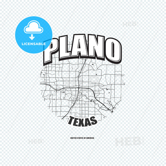 Plano, Texas, logo artwork – instant download