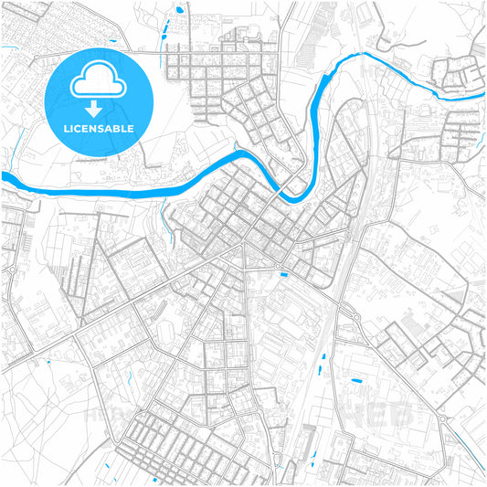 Podolsk, Moscow Oblast, Russia, city map with high quality roads.