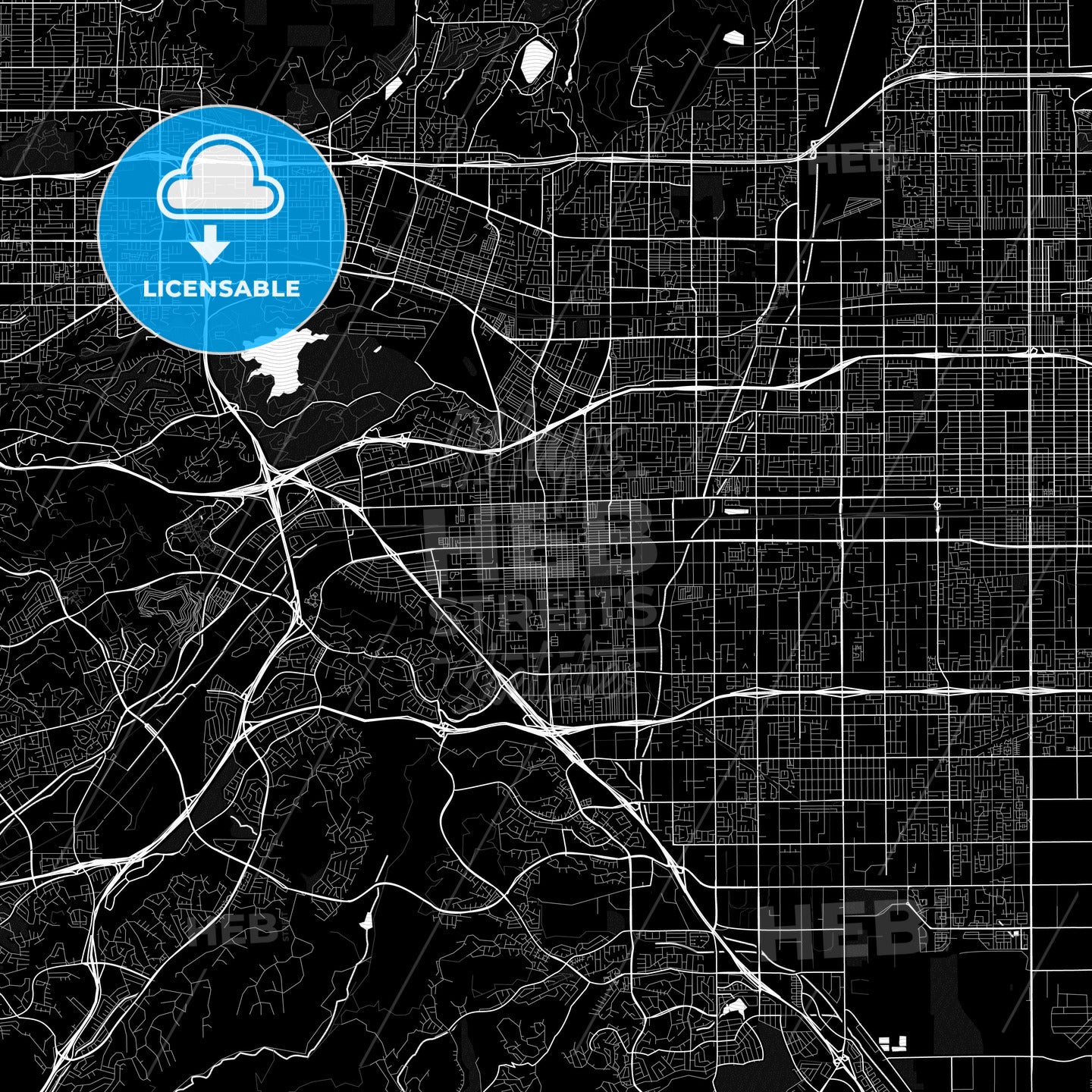 Pomona, California, United States, PDF map