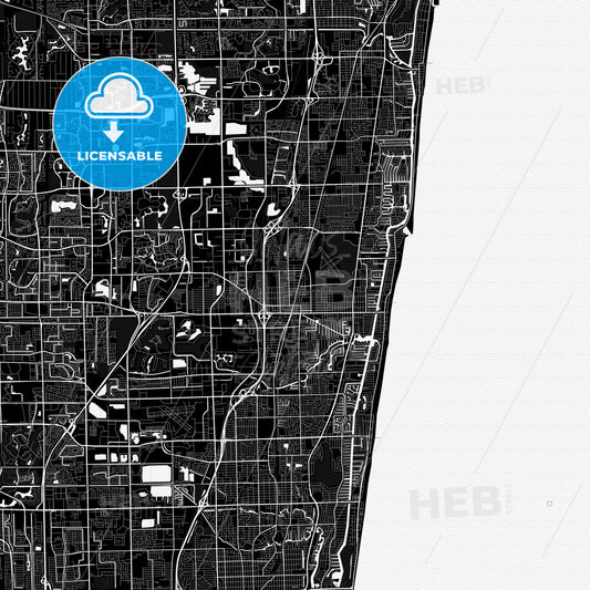 Pompano Beach, Florida, United States, PDF map