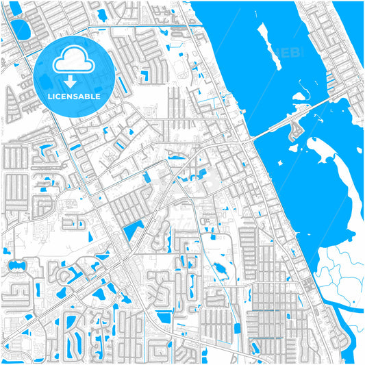 Port Orange, Florida, United States, city map with high quality roads.