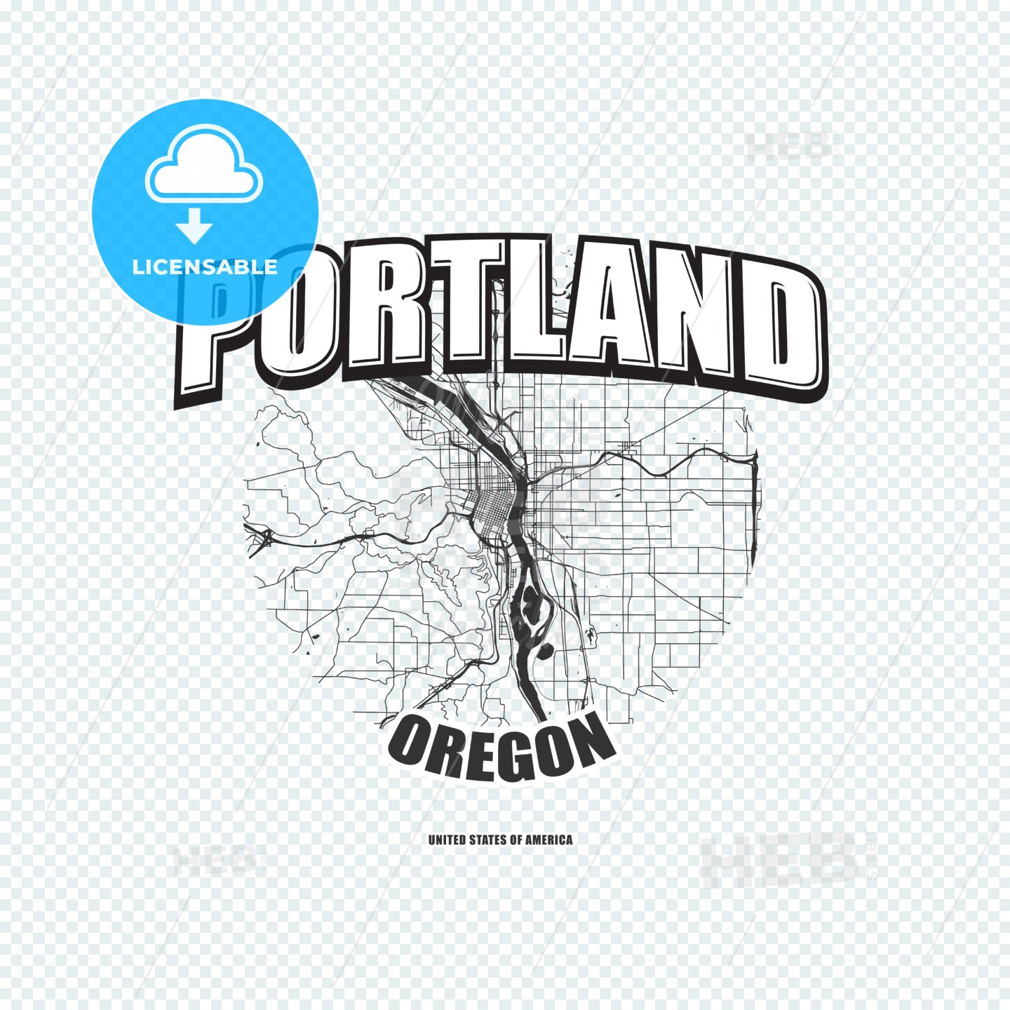 Portland, Oregon, logo artwork – instant download