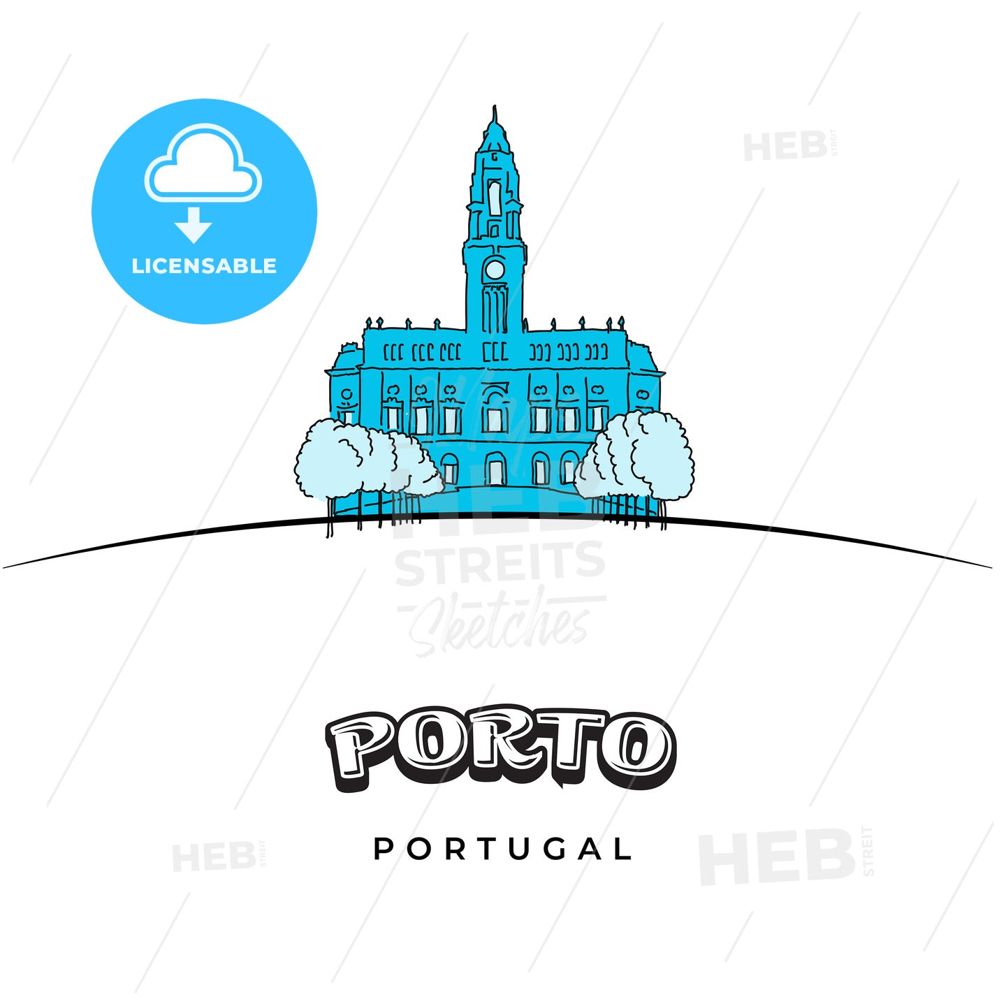 Porto Portugal travel sign – instant download