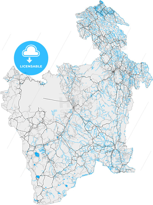 Potosi, Bolivia, high quality vector map