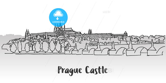 Prague Castle Greeting Card Design – instant download
