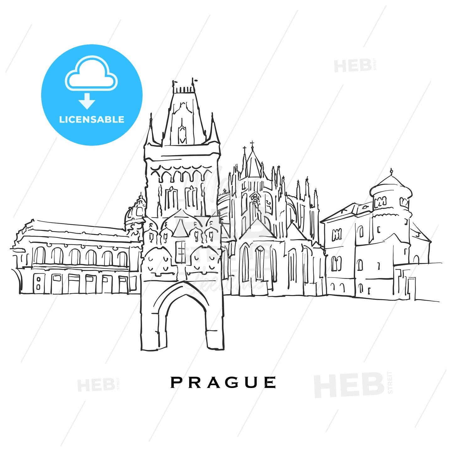 Prague Czech Republic famous architecture – instant download