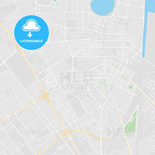 Printable map of Dammam City, Saudi Arabia
