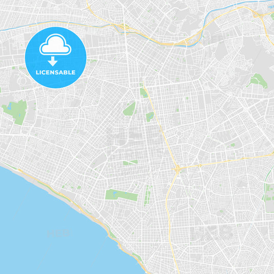 Printable map of Lima, Peru